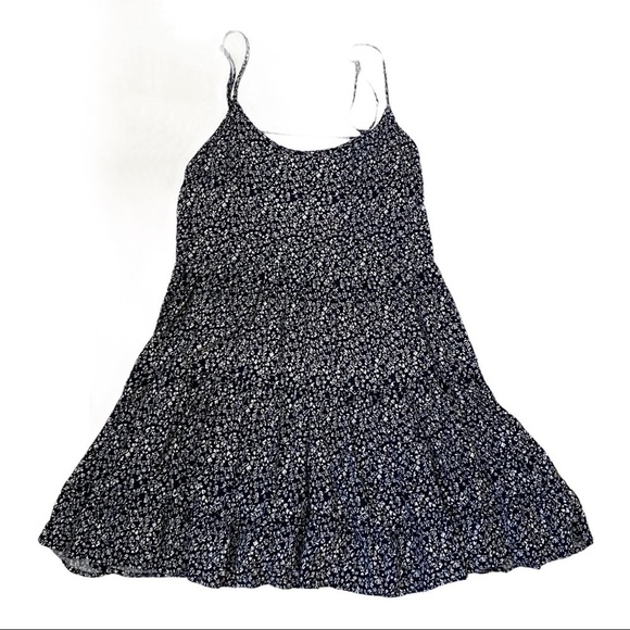 Divided Tiered Sundress Blue Floral Sz 12 - Picture 11 of 12